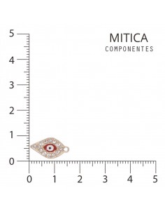 Ojo Rojo de Strass dorado...