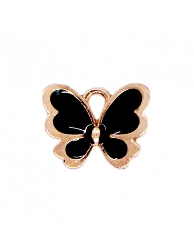 Dije esmaltado Mariposa Negro/Dorado...