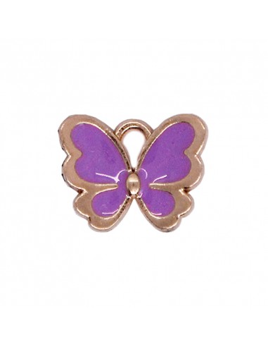 Dije esmaltado Mariposa Lila/Dorado...