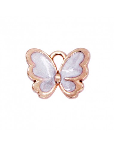 Dije esmaltado Mariposa Blanco/Dorado...