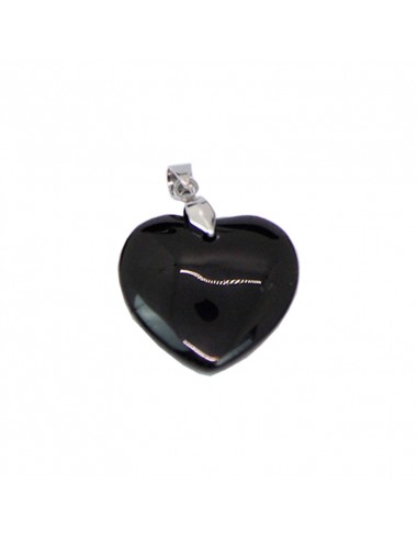 Corazón vidrio Negro de Acero...