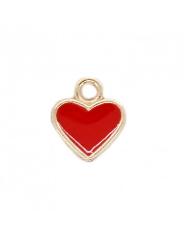 Dije esmaltado Corazón Rojo/Dorado...