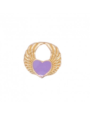 Dije esmaltado Corazón Lila/Dorado...
