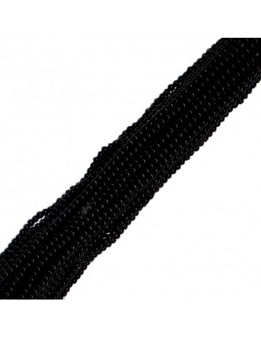 Cuenta de Vidrio Esmaltada 4MM Negro...