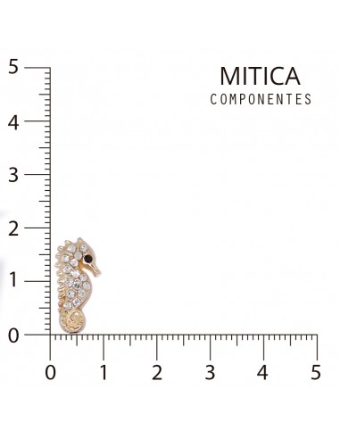 Hipocampo de Strass Dorado Art.A3569...