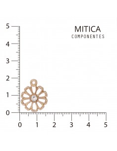 Flor de Strass Dorado...