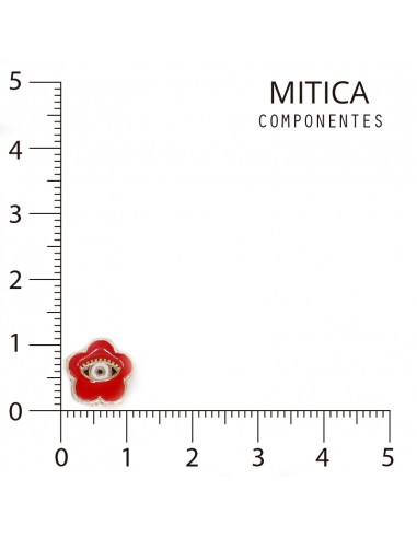 Dije Esmaltado Flor Rojo Art.A3560 [1 u]