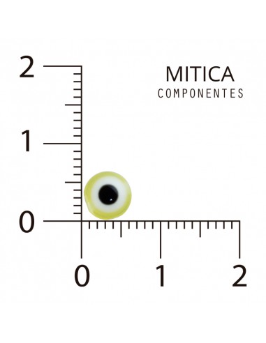 Ojo Turco Plástico Amarillo 6mm...