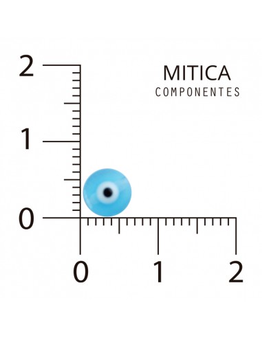 Ojo Turco Plástico Turquesa 6mm...