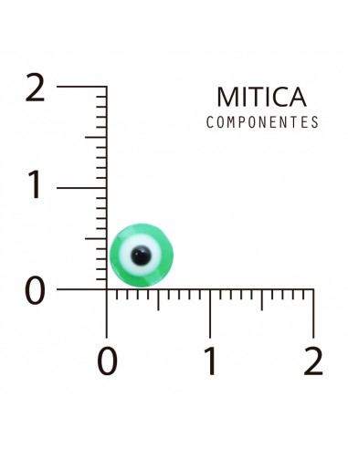 Ojo Turco Plástico Verde 6mm...