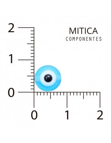 Ojo Turco Plástico Turquesa 8mm...