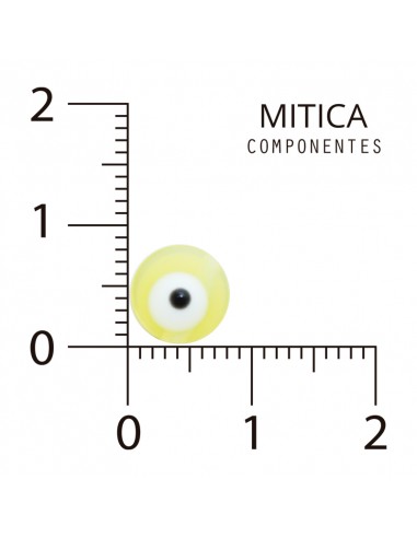 Ojo Turco Plástico Amarillo 8mm...