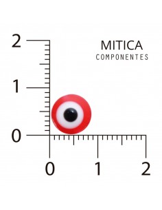 Ojo Turco Plástico Rojo 8mm...