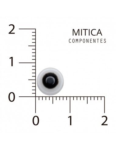 Ojo Turco Plástico Blanco 8mm...
