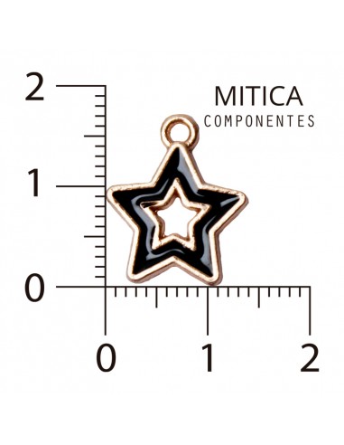 Dije Esmaltado Estrella Negro/Dorado...