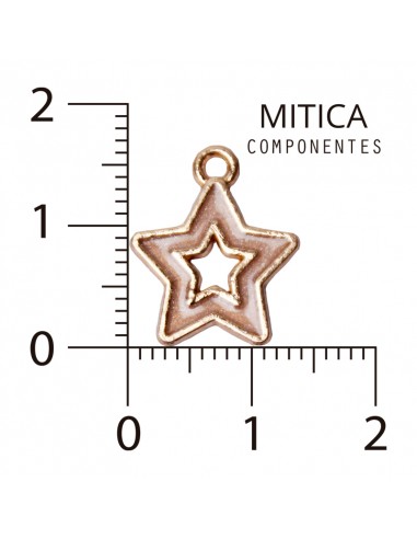 Dije Esmaltado Estrella Beige/Dorado...