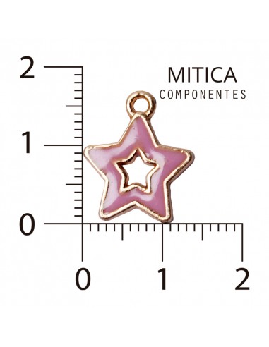 Dije Esmaltado Estrella Rosa/Dorado...