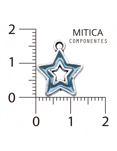Dije Esmaltado Estrella Petrol/Níquel...