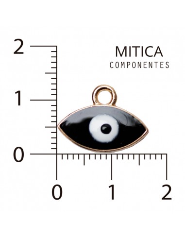 Dije Esmaltado Ojo Negro/Dorado...