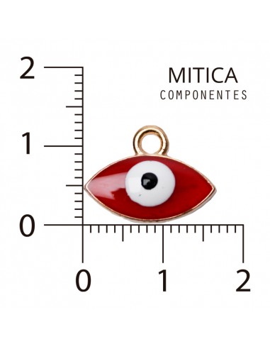 Dije Esmaltado Ojo Rojo/Dorado 3833...