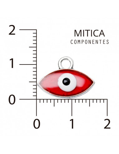 Dije Esmaltado Ojo Rojo/Níquel...