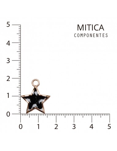 Dije Esmaltado Estrella Negro/Dorado...