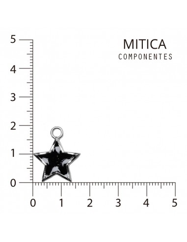 Dije Esmaltado Estrella Negro/Níquel...