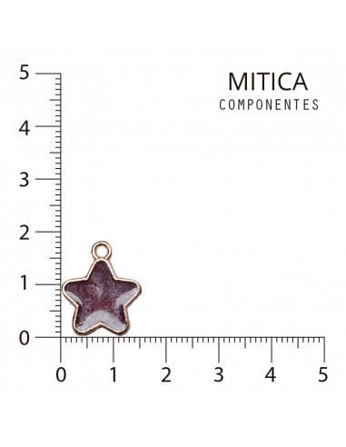 Dije Esmaltado Estrella Lila/Dorado...