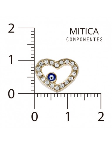 Corazón Strass Dorado Art.H3186 [1 Unid]