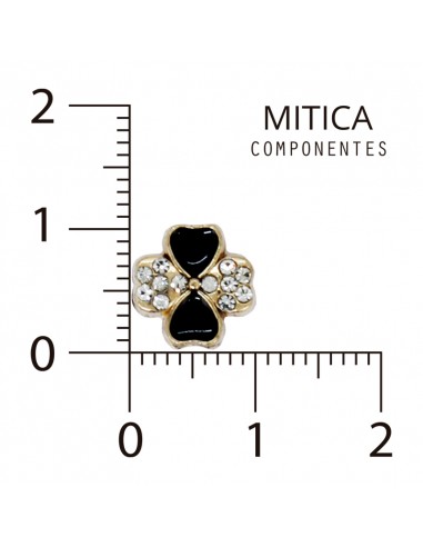 Trébol Strass Dorado/Negro Art.H3179...