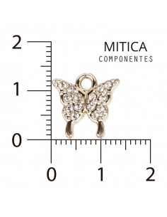 Mariposa de Strass Dorado...