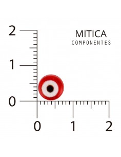 Ojo Turco Plástico Rojo 7mm...