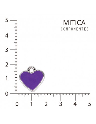 Dije CCB Esmaltado Corazón Violeta...