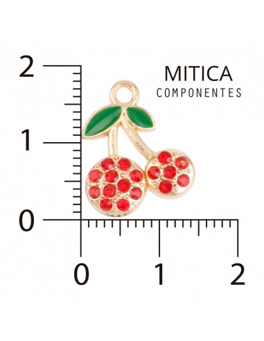 Cherry de Strass Roja Dorado Art....
