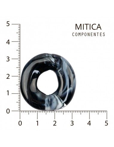 Pieza Acrílico Pasante Circular Negro...